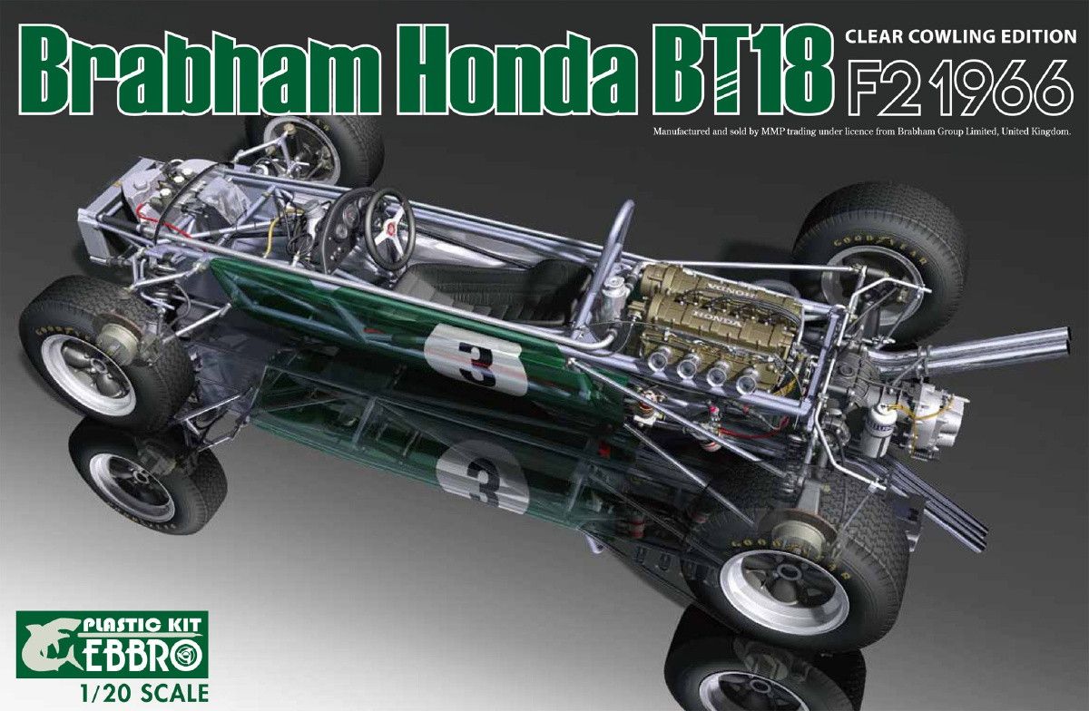 EBBRO 20025 Brabham Honda BT18 F2 1966 - Clear Cowling Edition