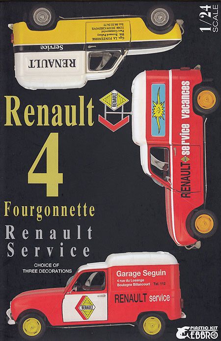 EBBRO 25012 Renault 4 Fourgonnette Renault Service Car - 3 Van Cars