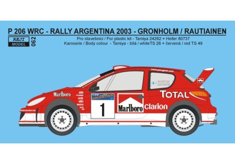 Reji 00062 PEUGEOT 206 WRC ARGENTINE 2003