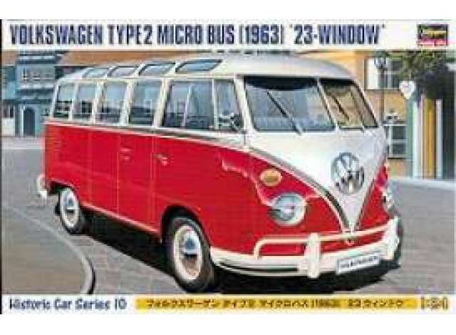 Hasegawa 21210 1963 Volkswagen Type 2 Micro Bus 23-window Hasegawa 21210 1963 Volkswagen Type 2 Micro Bus 23-window