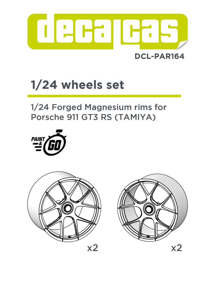 Decalcas PAR164 Forged Magnesium rims for Porsche 911 992 GT3 RS (2+2 units/each) Decalcas PAR164 Forged Magnesium rims for Porsche 911 992 GT3 RS (2+2 units/each)