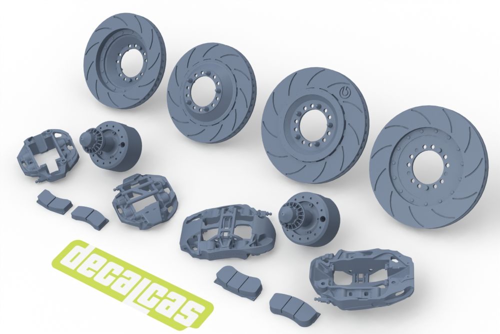 Decalcas PAR095 Brakes for 1/24 scale models: Porsche 911 991 GT3 RSR - 2018 Decalcas PAR095 Brakes for 1/24 scale models: Porsche 911 991 GT3 RSR - 2018