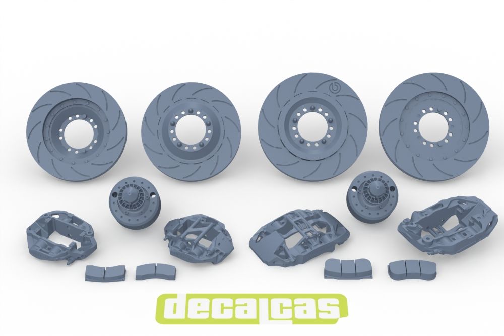 Decalcas PAR095 Brakes for 1/24 scale models: Porsche 911 991 GT3 RSR - 2018 Decalcas PAR095 Brakes for 1/24 scale models: Porsche 911 991 GT3 RSR - 2018