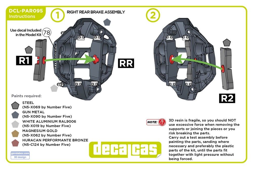 Decalcas PAR095 Brakes for 1/24 scale models: Porsche 911 991 GT3 RSR - 2018 Decalcas PAR095 Brakes for 1/24 scale models: Porsche 911 991 GT3 RSR - 2018