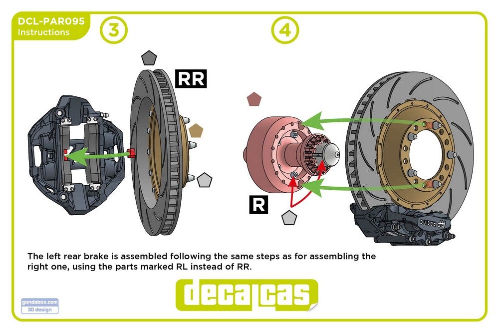 Decalcas PAR095 Brakes for 1/24 scale models: Porsche 911 991 GT3 RSR - 2018 Decalcas PAR095 Brakes for 1/24 scale models: Porsche 911 991 GT3 RSR - 2018