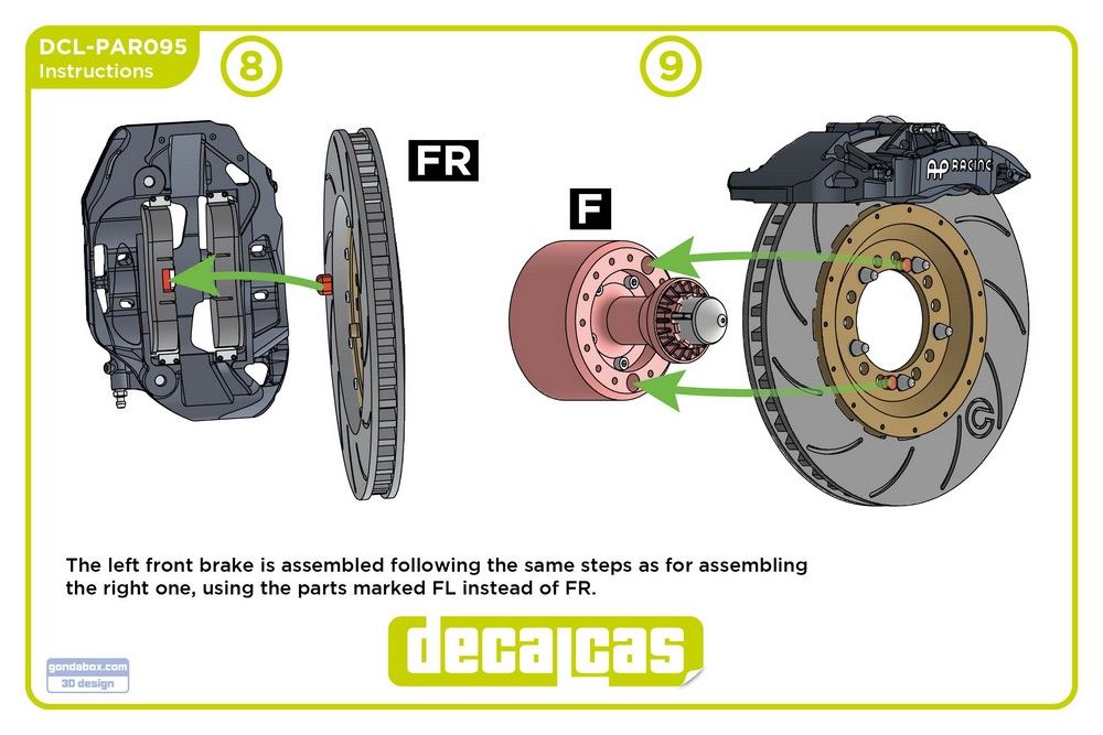 Decalcas PAR095 Brakes for 1/24 scale models: Porsche 911 991 GT3 RSR - 2018 Decalcas PAR095 Brakes for 1/24 scale models: Porsche 911 991 GT3 RSR - 2018