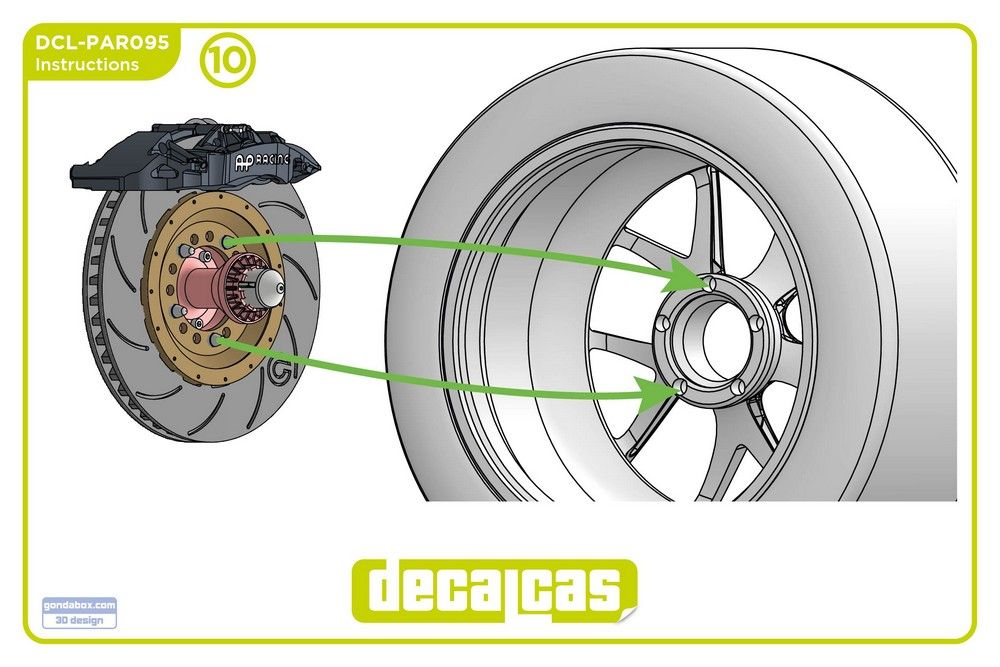 Decalcas PAR095 Brakes for 1/24 scale models: Porsche 911 991 GT3 RSR - 2018 Decalcas PAR095 Brakes for 1/24 scale models: Porsche 911 991 GT3 RSR - 2018