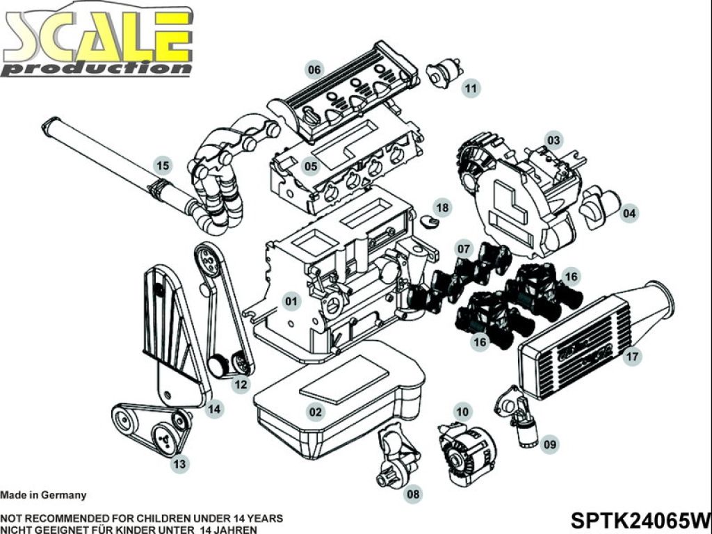 Scale Production SPTK24065W V-W Golf 1.8L 16V Weber engine Scale Production SPTK24065W V-W Golf 1.8L 16V Weber engine