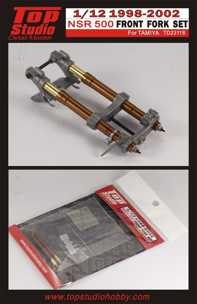 Top Studio TD23118 1988-2002 NSR500 Front Fork Set For Tamiya Top Studio TD23118 1988-2002 NSR500 Front Fork Set For Tamiya