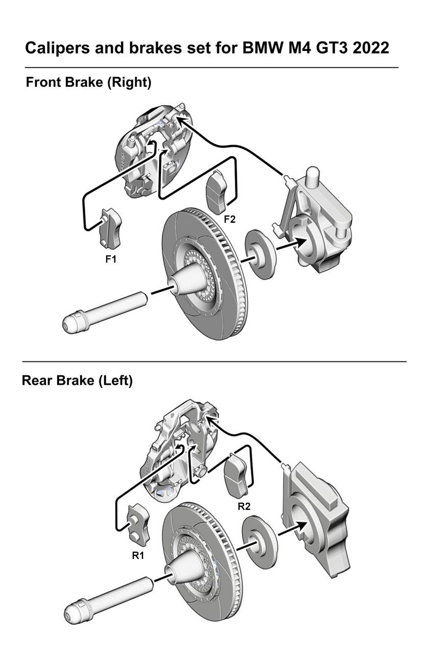 Fat Frog DE24018 Calipers & Brakes for M4 GT3