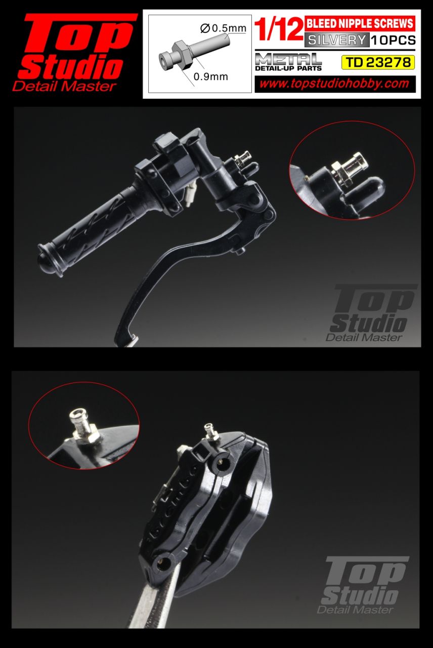 Top Studio TD23278 Bleed Nipple Screws (Silvery)