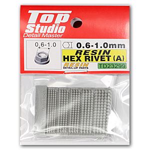 Top Studio TD23299 0.6-1.0mm Resin hex rivet A