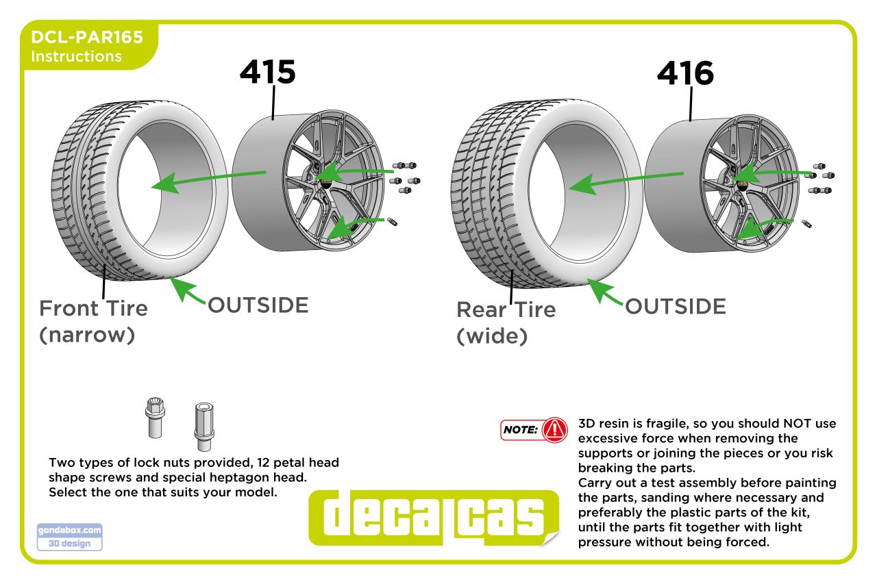 Decalcas PAR165 BBS FI-R Style Forged
