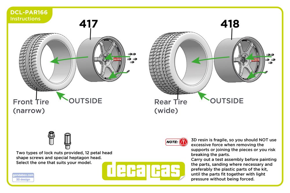 Decalcas PAR166 Volk Racing Rays TE37-SL
