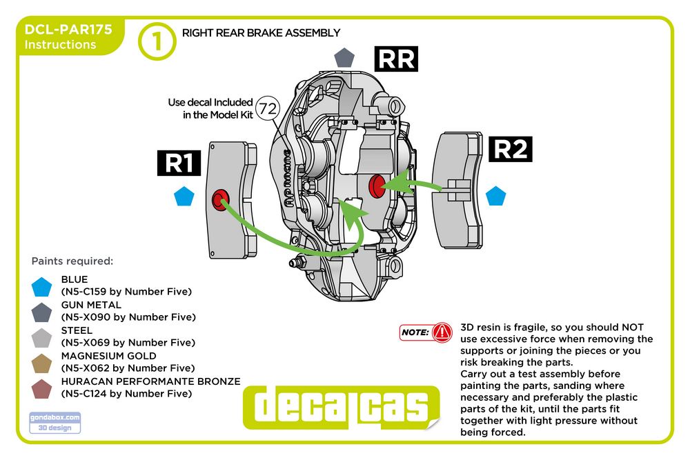 Decalcas PAR175 AP Racing brakes for BMW M4 GT3