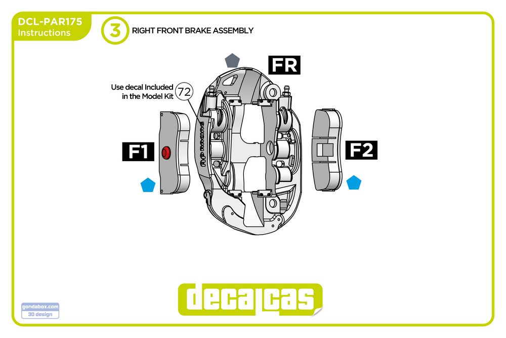 Decalcas PAR175 AP Racing brakes for BMW M4 GT3