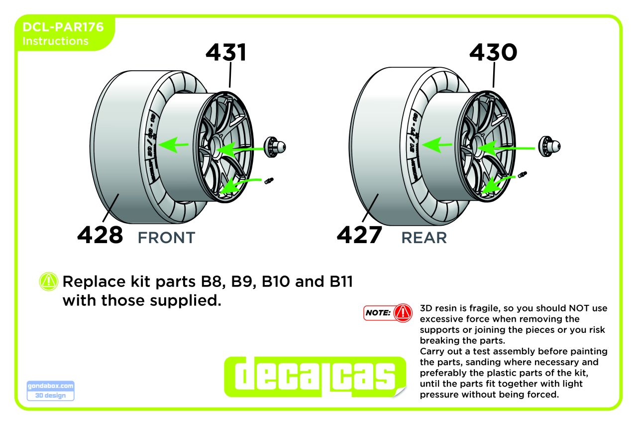 Decalcas PAR176 BBS rims for BMW M4 GT3