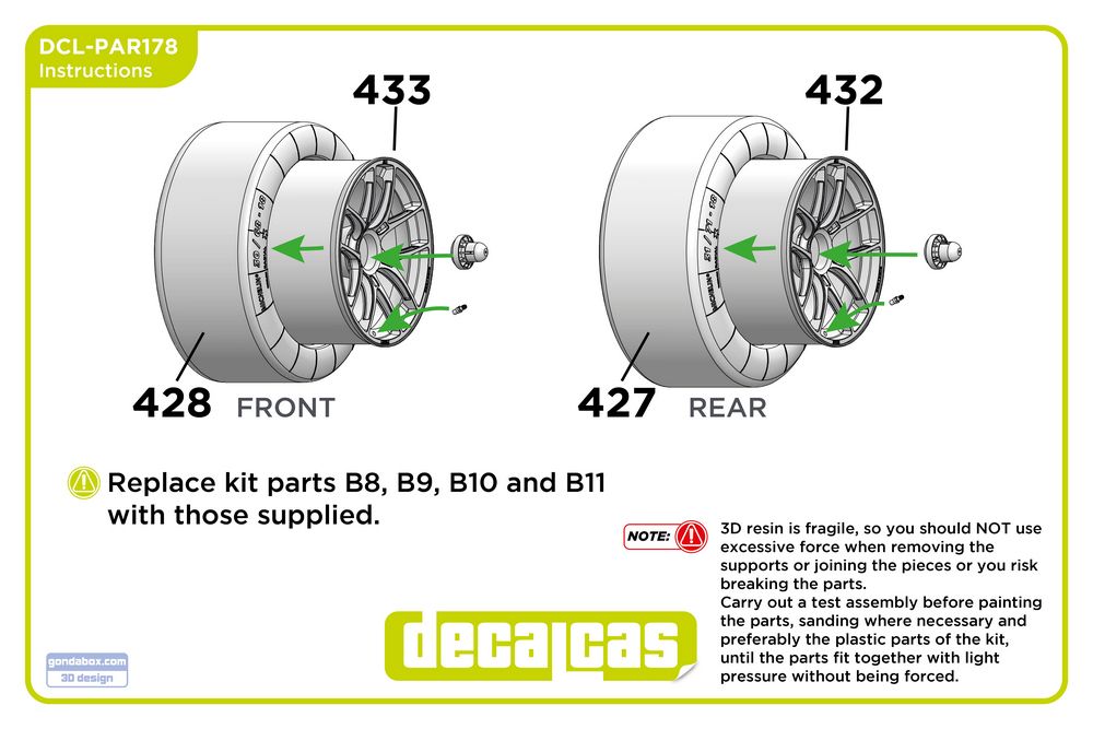 Decalcas PAR178 Rimstock rims for BMW M4 GT3