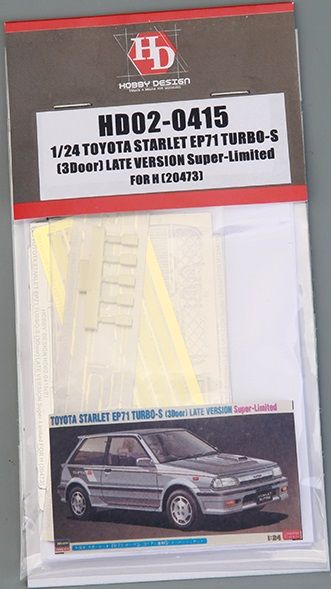 Hobby Design HD02-0415 TOYOTA STARLET EP71 TURBO-S 3DOOR LATE VERSION Hobby Design HD02-0415 TOYOTA STARLET EP71 TURBO-S 3DOOR LATE VERSION