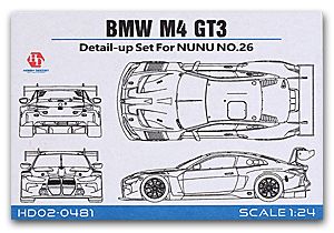 Hobby Design HD02-0481 BMW M4 GT3 Detail-up Set For NUNU NO.26(PE+Metal parts+Resin) Hobby Design HD02-0481 BMW M4 GT3 Detail-up Set For NUNU NO.26(PE+Metal parts+Resin)
