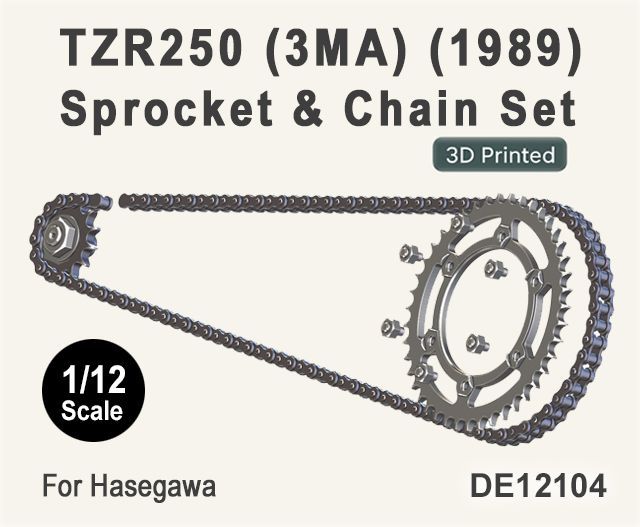 Fat Frog DE12104 Chain and Sprocket set for TZR250 (3MA) (1989) Fat Frog DE12104 Chain and Sprocket set for TZR250 (3MA) (1989)