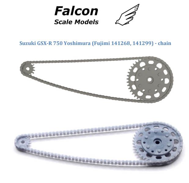 Falcon Scale Models FSM38 Chain set for Suzuki GSX-R 750 Yoshimura Falcon Scale Models FSM38 Chain set for Suzuki GSX-R 750 Yoshimura
