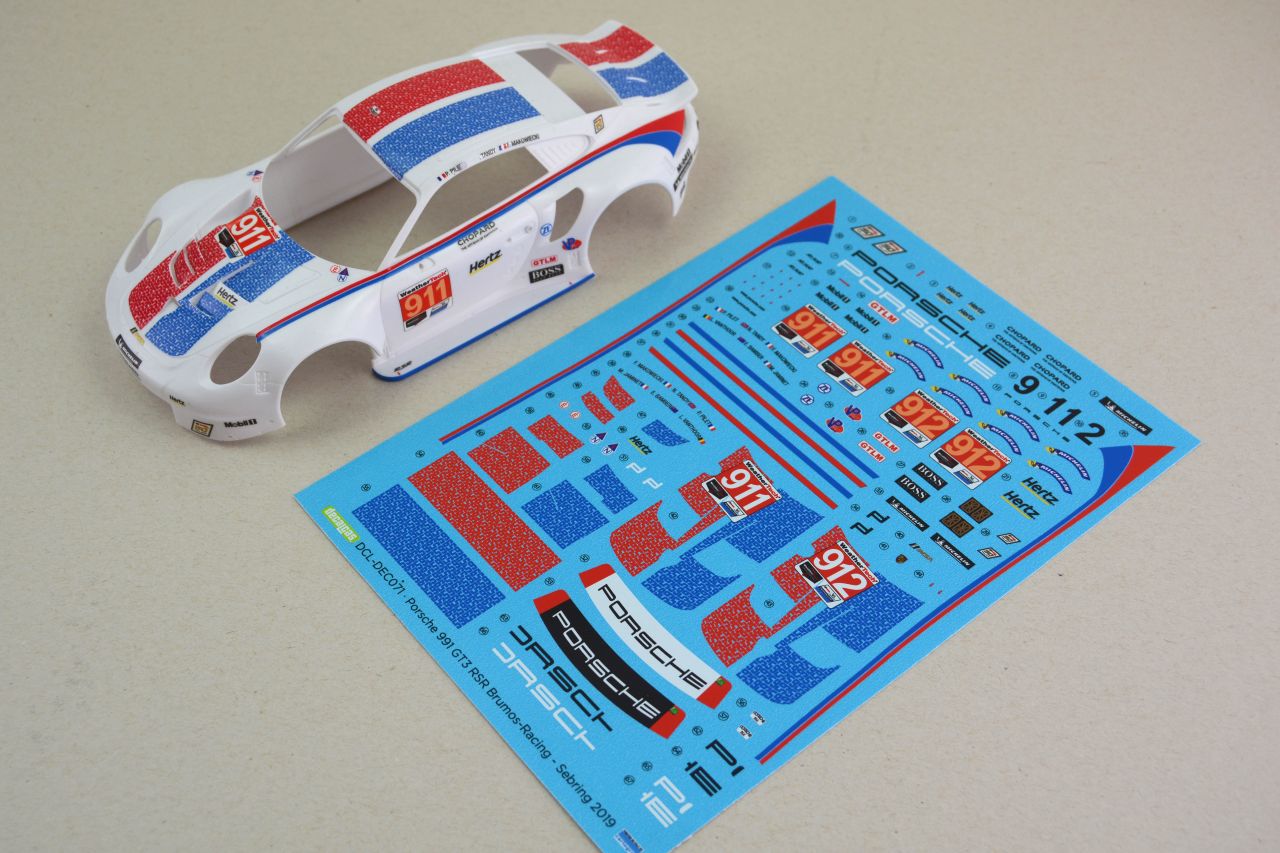 Decalcas DEC071 Porsche 911 991 GT3 RSR Team Porsche GT sponsored by Brumos-Racing-Look - 2019