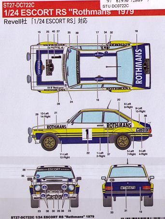 Studio27 DC0722C FORD ESCORT RS ROTHMANS 1979