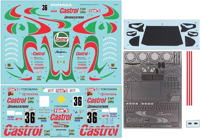 ZoomOn Z205 Castrol Toyota Supra JGTC 97’ part set