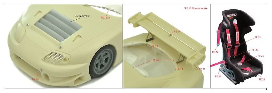 ZoomOn Z205 Castrol Toyota Supra JGTC 97’ part set
