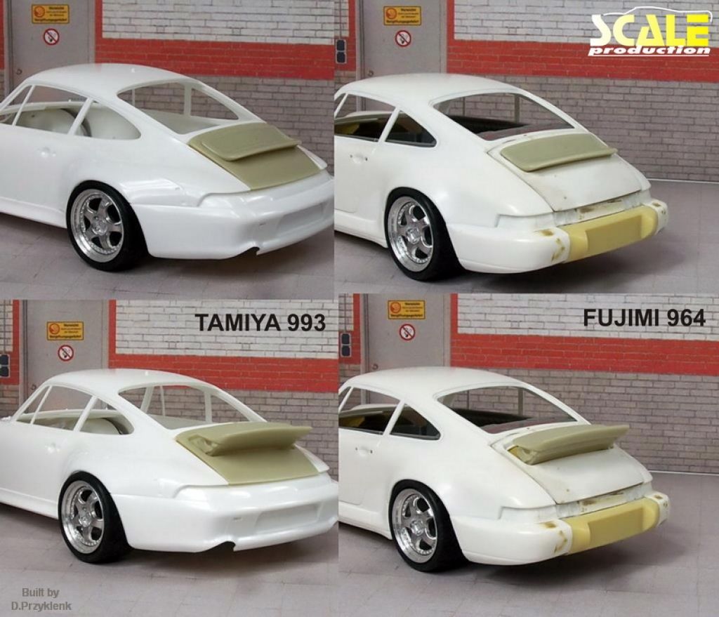 Scale Production SP24259-P964 hood/rear wing "Singer Style" Scale Production SP24259-P964 hood/rear wing "Singer Style"