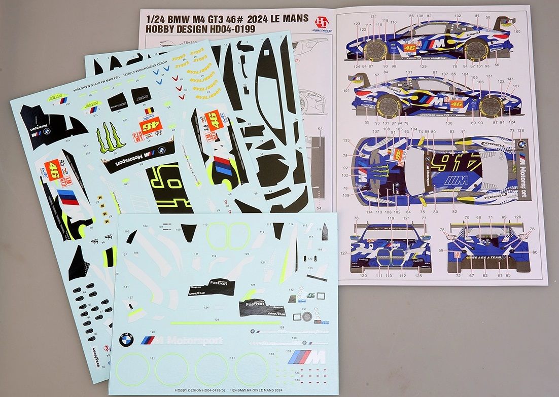 Hobby Design HD04-0199 BMW M4 GT3 46#2024 LE MANS Hobby Design HD04-0199 BMW M4 GT3 46#2024 LE MANS