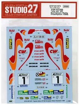 Studio27 DC1073 Toyota Celica ST185 cw oil #1 Euro Champion 1995 Studio27 DC1073 Toyota Celica ST185 cw oil #1 Euro Champion 1995