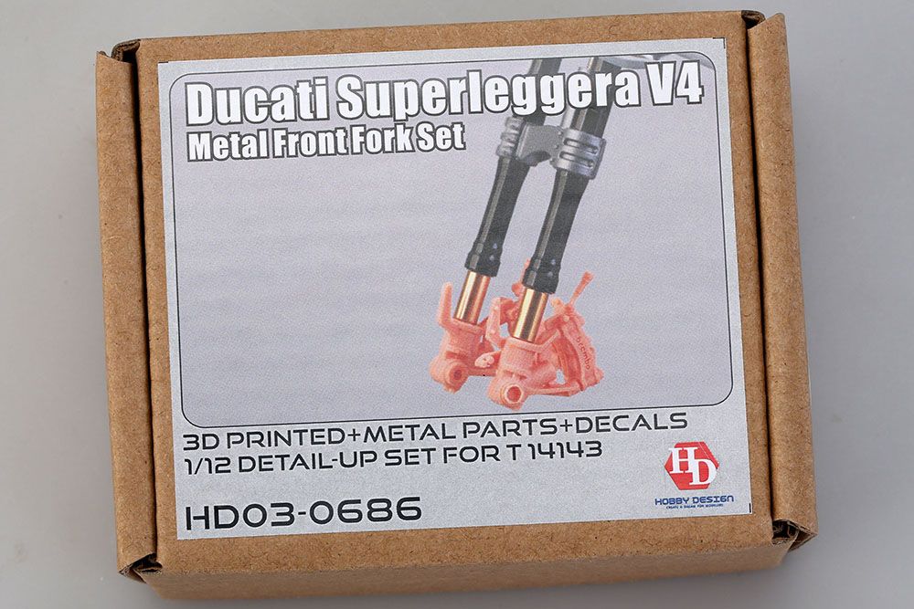 Hobby Design HD03-0686 Ducati Superleggera V4 Metal Front Fork Set for TAM14143