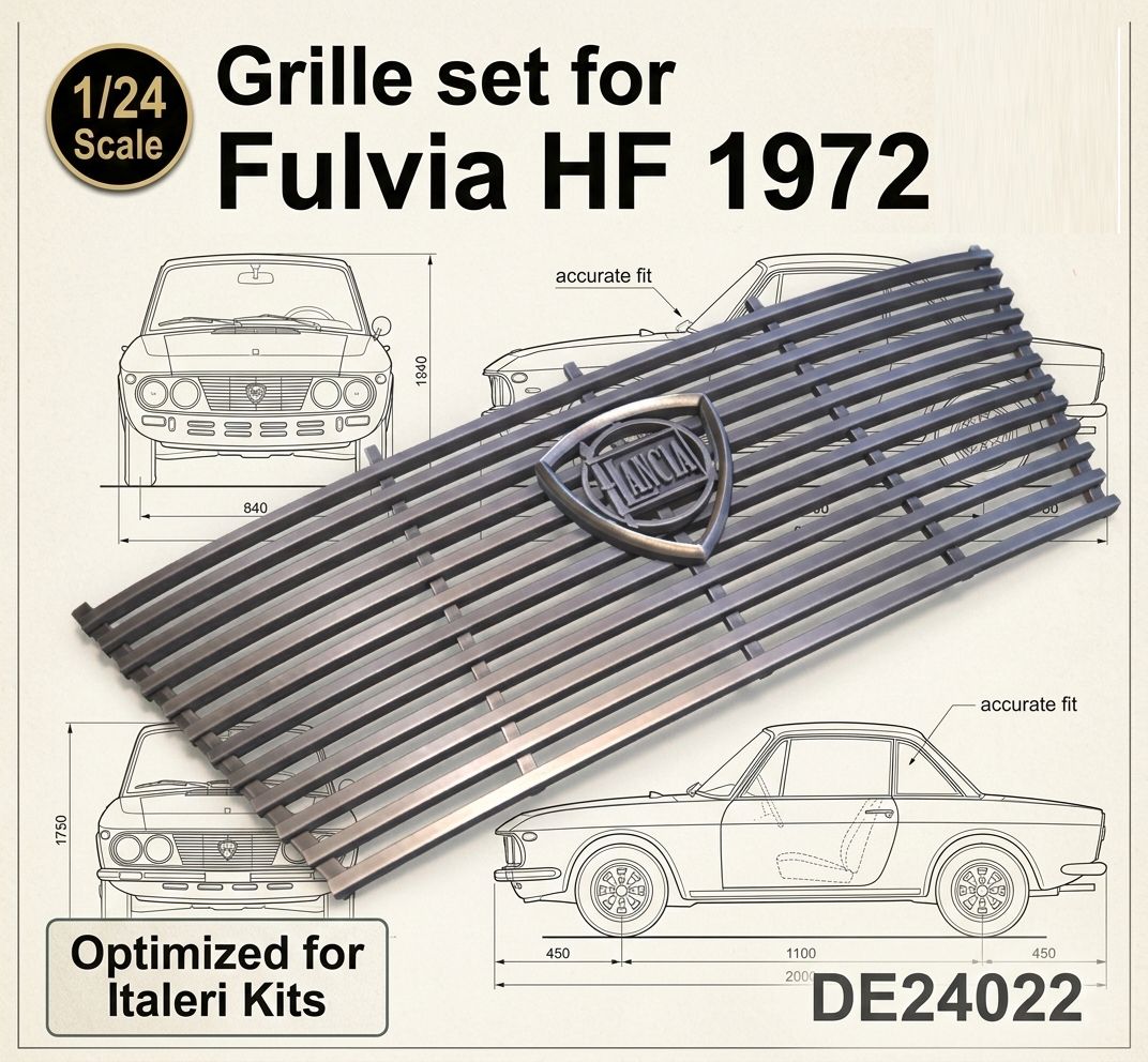 Fat Frog DE24022 Grille set for Fulvia HF (Italeri) Fat Frog DE24022 Grille set for Fulvia HF (Italeri)