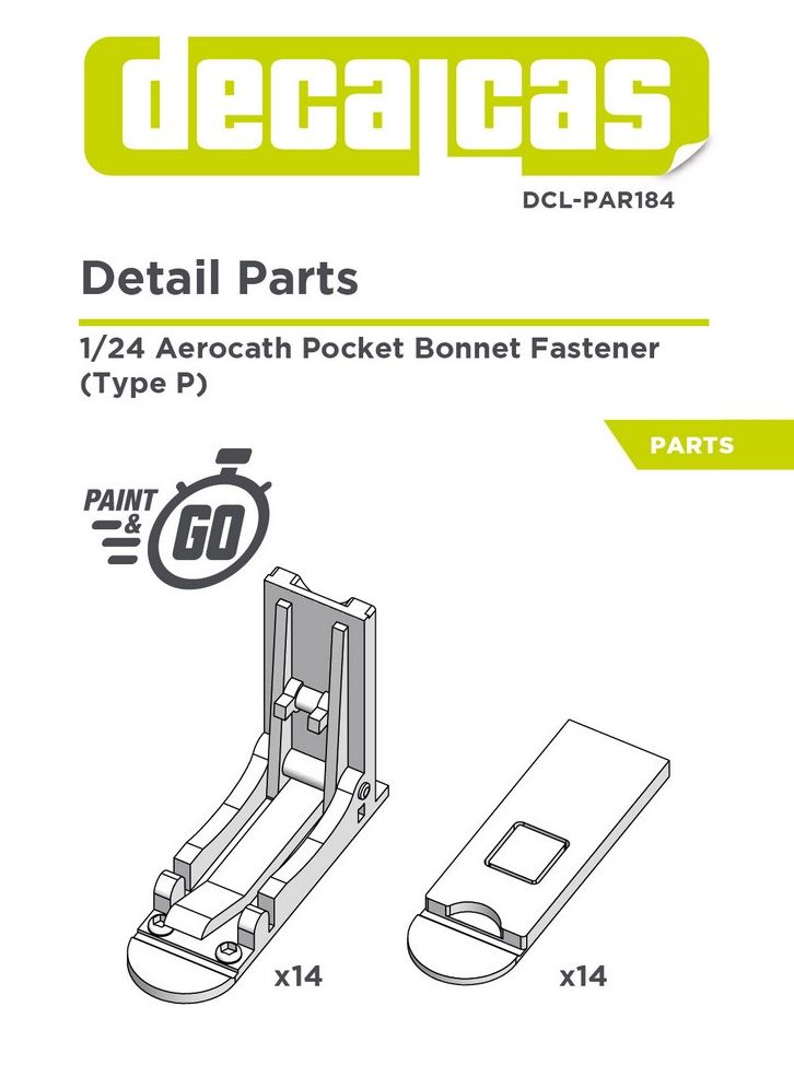 Decalcas PAR184 Aerocath pocket bonnet fastener