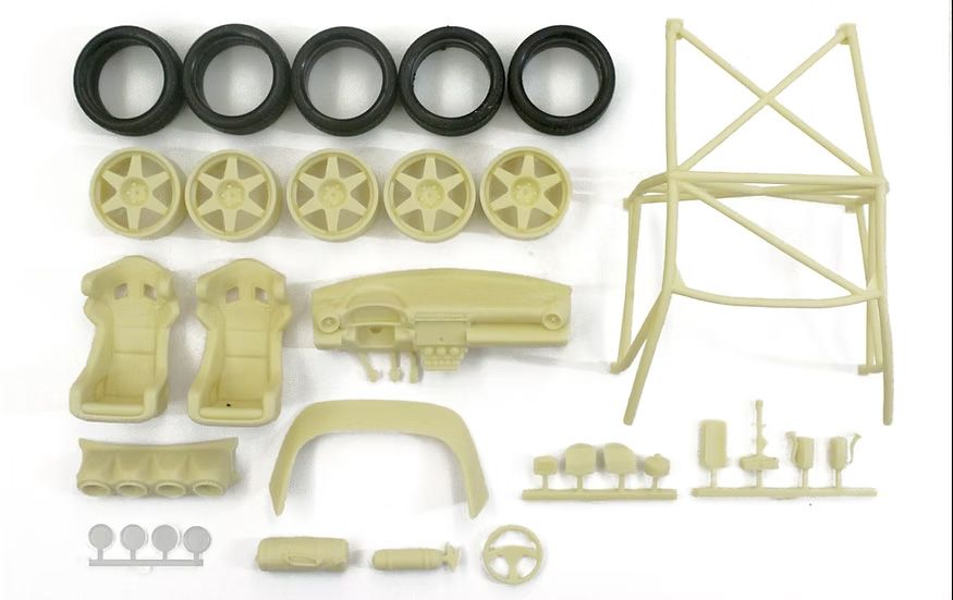 ZoomOn Z213 Castrol Toyota GR86 Rally part set for Tamiya