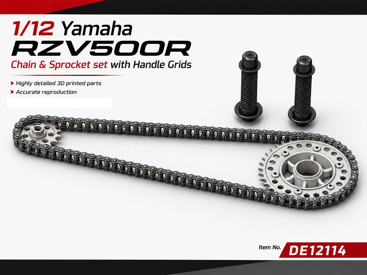 Fat Frog DE12114 Yamaha RZV500R Chain & Sprocket set with Handle Grids