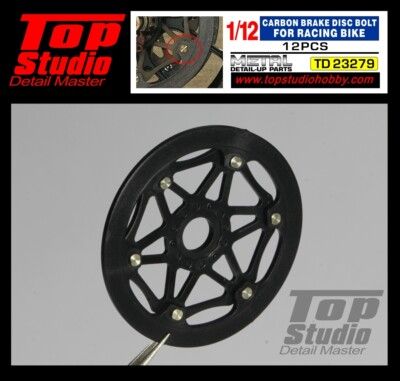 Top Studio TD23279 Carbon Brake Disc Bolt Bike Model Metal Parts