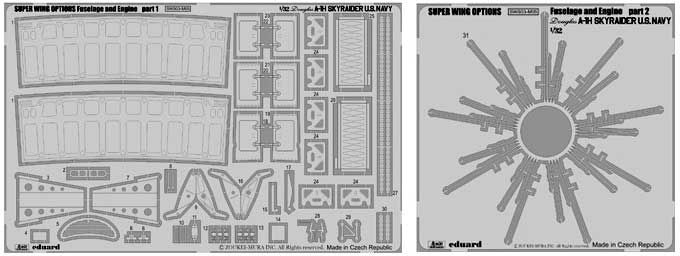 Zoukei-Mura SWS03-M05 A-1H - PHOTO-ETCHED FUSELAGE AND ENGINE SET Zoukei-Mura SWS03-M05 A-1H - PHOTO-ETCHED FUSELAGE AND ENGINE SET