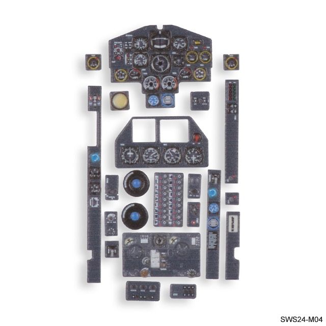 Zoukei-Mura SWS24-M04 HO229B 3D ACRYLIC INSTRUMENT PANELS SET