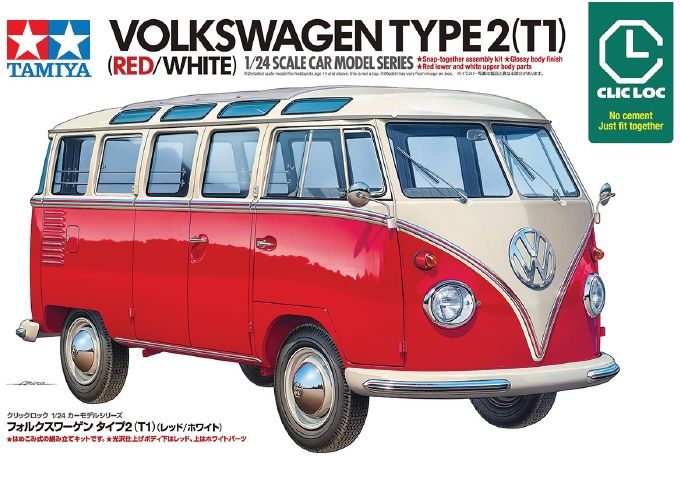 Tamiya 28101 VOLKSWAGEN TYPE 2 (T1) RED-WHITE