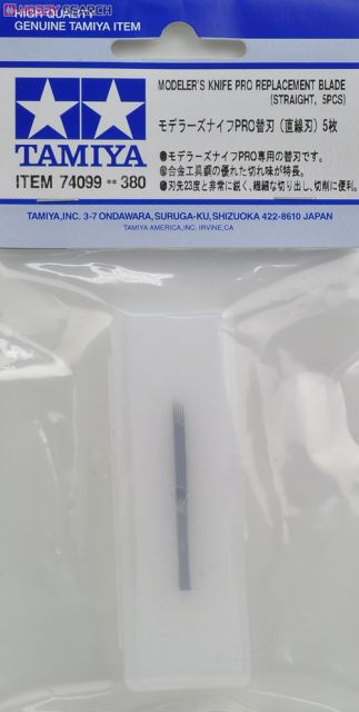 Tamiya 74099 Modelers Knife Pro New Razor Blade (Straight Edge) 5 pieces